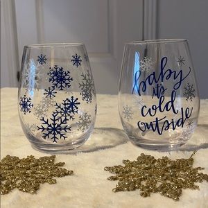 Baby is cold 2 packets glass tumbler ❄️⛄️🎄